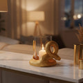 Orsina Serpent Gold Candle Holder – Sculptural Cobra Design with Glass
