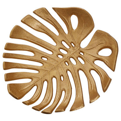 Orsina Monstera Leaf Gold Trinket Tray – Small Decorative Jewelry Dish