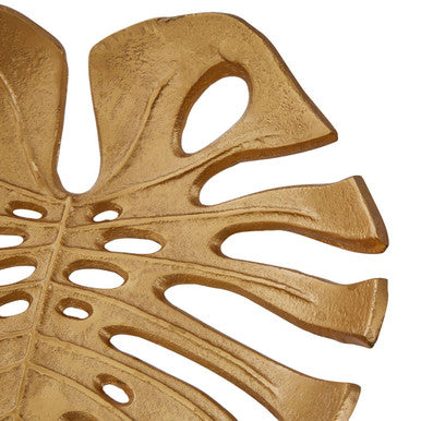 Orsina Monstera Leaf Gold Trinket Tray – Small Decorative Jewelry Dish