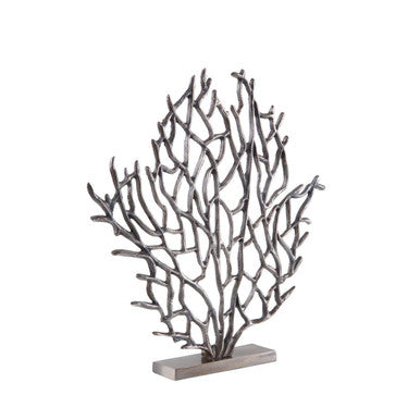 Orsina Coral Sculpture – Small Black Nickel Finish Tabletop Art