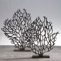 Orsina Coral Sculpture – Small Black Nickel Finish Tabletop Art