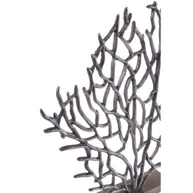 Orsina Coral Sculpture – Small Black Nickel Finish Tabletop Art
