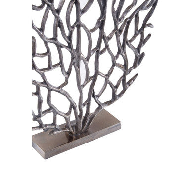 Orsina Coral Sculpture – Small Black Nickel Finish Tabletop Art