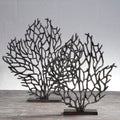 Orsina Prato Large Black Nickel Coral Sculpture – Modern Home Decor