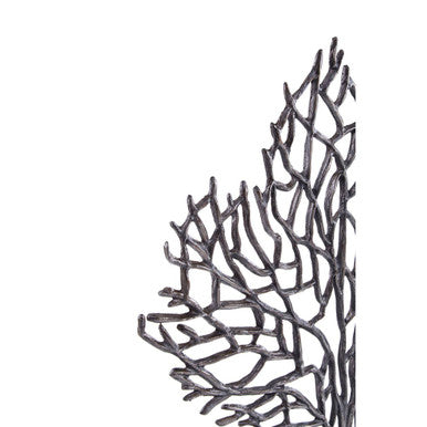 Orsina Prato Large Black Nickel Coral Sculpture – Modern Home Decor