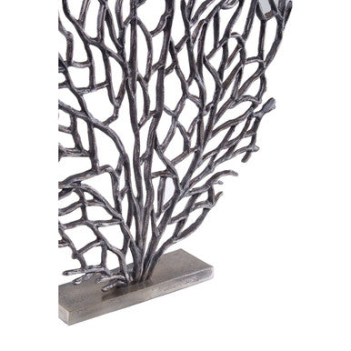Orsina Prato Large Black Nickel Coral Sculpture – Modern Home Decor