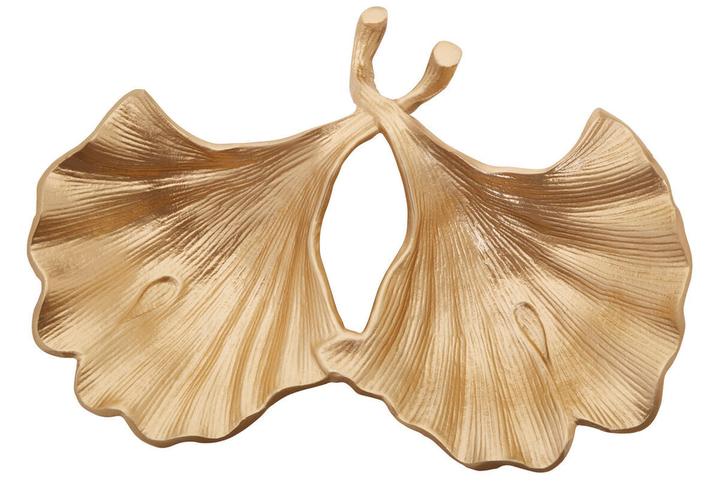 Orsina Prato Ginkgo Gold Leaf Decorative Catch-All Tray and Dish