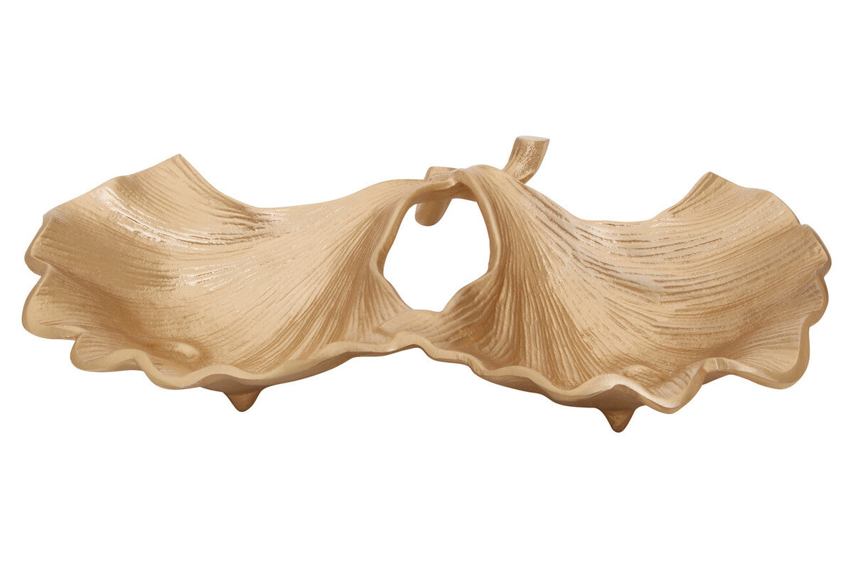 Orsina Prato Ginkgo Gold Leaf Decorative Catch-All Tray and Dish
