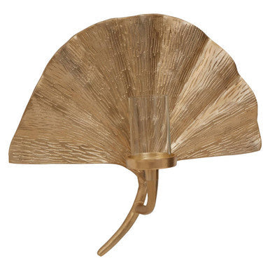 Orsina Prato Ginkgo Medium Wall Sconce – Gold Leaf Sculptural Light
