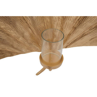 Orsina Prato Ginkgo Large Wall Sconce – Gold Sculptural Leaf Decor