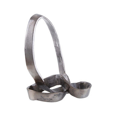 Orsina Prato Silver Nickel Knot Sculpture – Modern Tabletop Decor