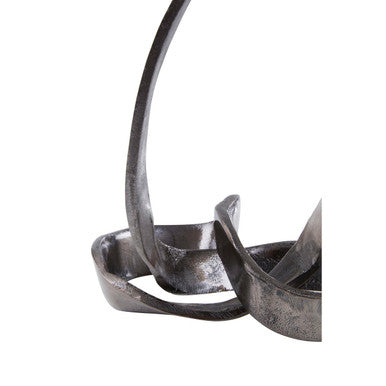 Orsina Prato Silver Nickel Knot Sculpture – Modern Tabletop Decor