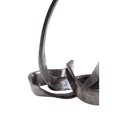 Orsina Prato Silver Nickel Knot Sculpture – Modern Tabletop Decor