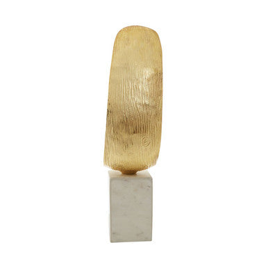 Orsina Mirano Gold Curl Sculpture – Modern Abstract Tabletop Decor