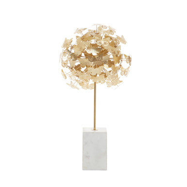 Orsina Gold Butterfly Sculpture – Elegant Marble Base Home Decor