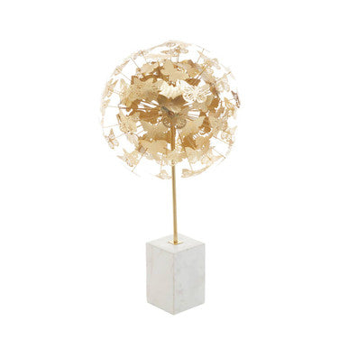 Orsina Gold Butterfly Sculpture – Elegant Marble Base Home Decor
