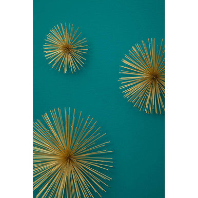 Orsina Mirano Gold Starburst Wall Decor – Set of 3 Sculptural Art