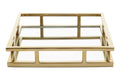 Orsina Cruzar Square Gold Finish Mirrored Decorative Serving Tray