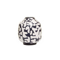 Orsina Tundra Blue Earthenware Vase – Abstract Modern Floral Decor
