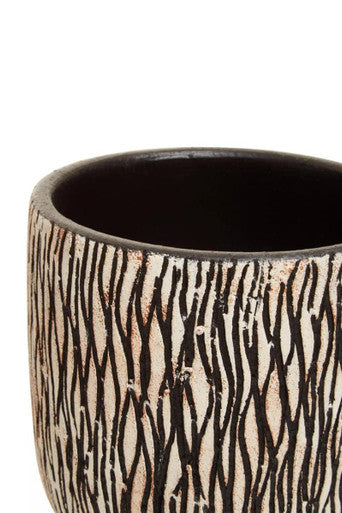 Orsina Arid Black Earthenware Planter – Modern Sculptural Pot