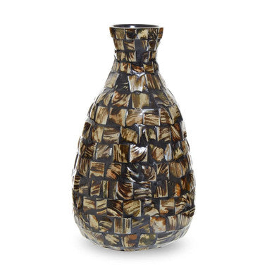 Orsina Branna Large Shell Vase – Iridescent Mosaic Sculptural Vessel