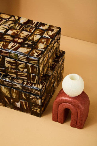 Orsina Branna Small Shell Decorative Trinket Box – Natural Shell Detail
