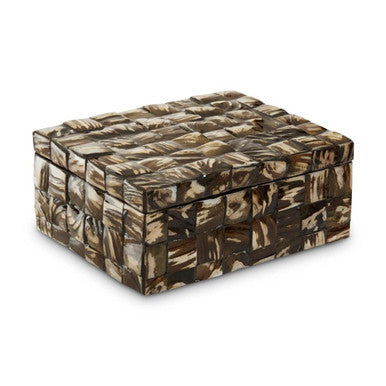 Orsina Branna Large Shell Detail Decorative Storage Box – Natural