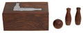 Orsina Churchill Games Sheesham Wood Skittles Set | Indoor Bowling Game