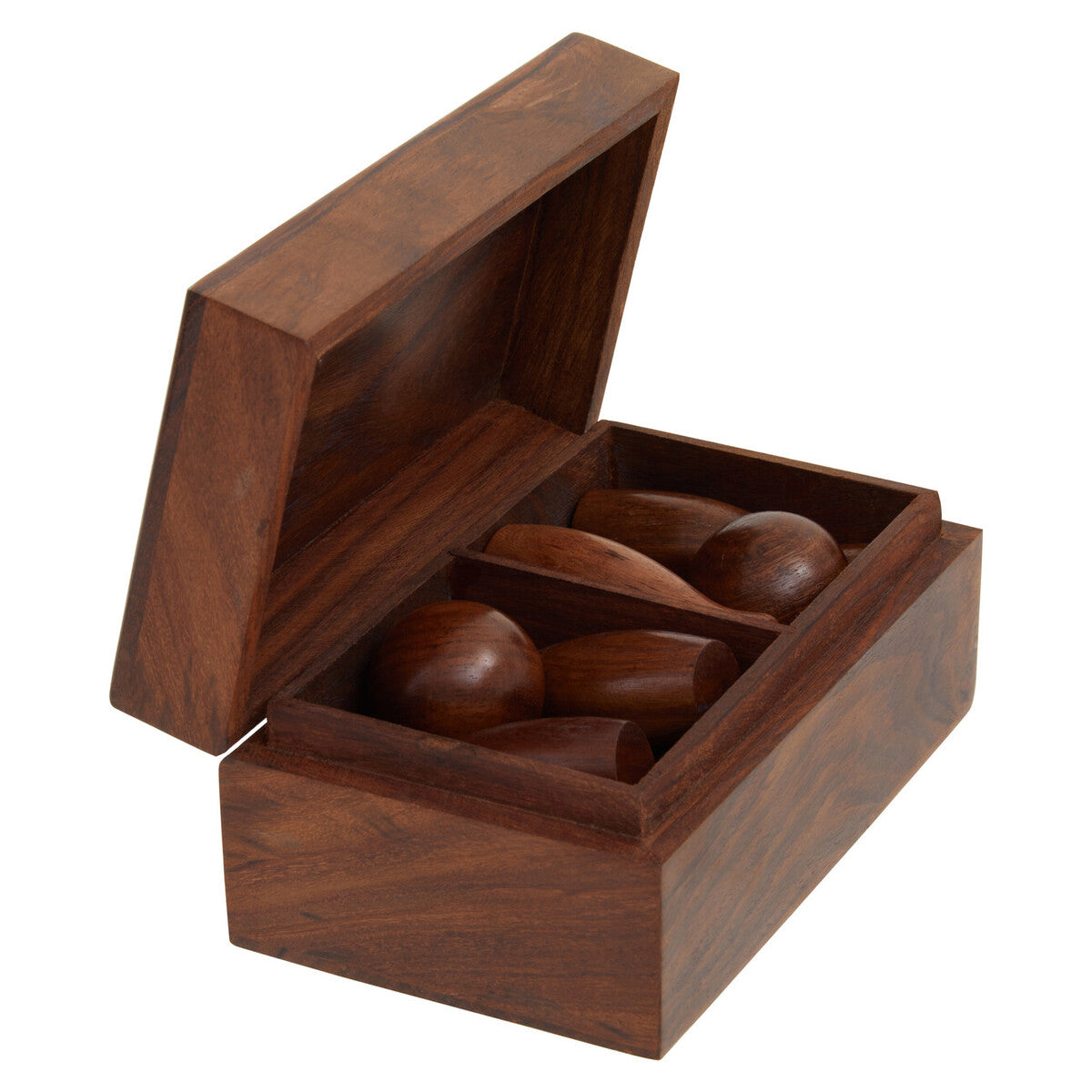 Orsina Churchill Games Sheesham Wood Skittles Set | Indoor Bowling Game