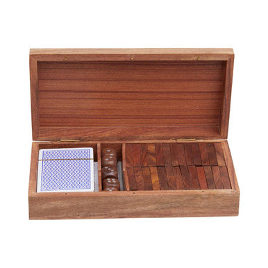 Orsina Churchill Games 3-in-1 Set: Dominoes, Dice & Playing Cards