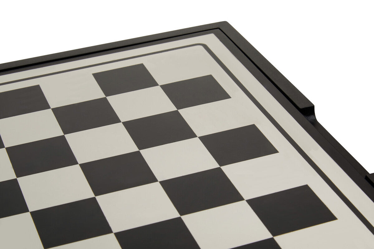 Churchill Games Black and Silver Chess Set with Internal Storage