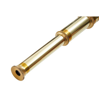 Orsina Churchill Brass and Black Leather Tapered Handheld Telescope