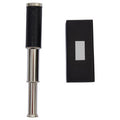 Orsina Churchill Black Leather & Silver Telescope with Storage Box