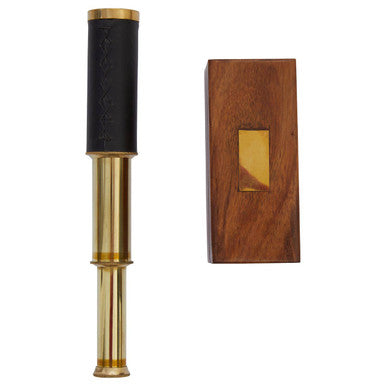 Orsina Handheld Telescope – Brown Leather Effect Monocular with Box