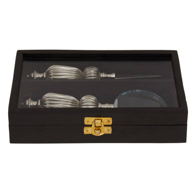Orsina Churchill Magnifying Glass & Letter Opener Set - Polished Nickel
