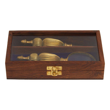 Orsina Churchill Gold Magnifying Glass and Letter Opener Desk Set