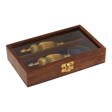 Orsina Churchill Gold Magnifying Glass and Letter Opener Desk Set