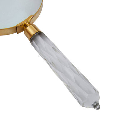 Orsina Churchill Antique Gold Magnifying Glass with Faceted Handle