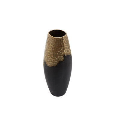 Orsina Daito Small Black and Gold Ceramic Bud Vase – Modern Decor