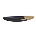 Orsina Daito Black and Gold Boat Dish – Sculptural Decorative Bowl