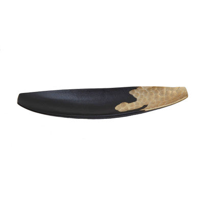 Orsina Daito Black and Gold Boat Dish – Sculptural Decorative Bowl