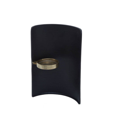 Orsina Daito Candle Holder – Modern Black and Gold Finish Decor