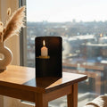 Orsina Daito Candle Holder – Modern Black and Gold Finish Decor