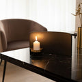 Orsina Daito Candle Holder – Black and Gold Sculptural Aluminium