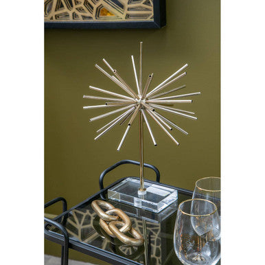 Orsina Prato Gold Aluminium Chain Sculpture – Small Interlocked Decor