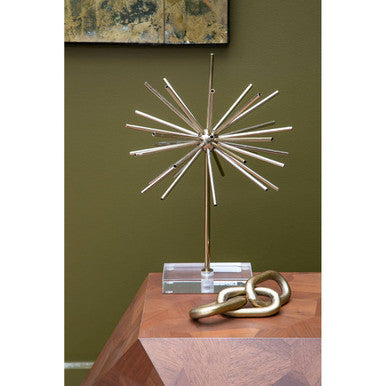 Orsina Prato Gold Aluminium Chain Sculpture – Small Interlocked Decor