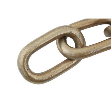 Orsina Prato Gold Aluminium Chain Sculpture – Small Interlocked Decor