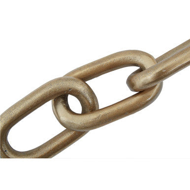 Orsina Prato Gold Aluminium Chain Sculpture – Small Interlocked Decor
