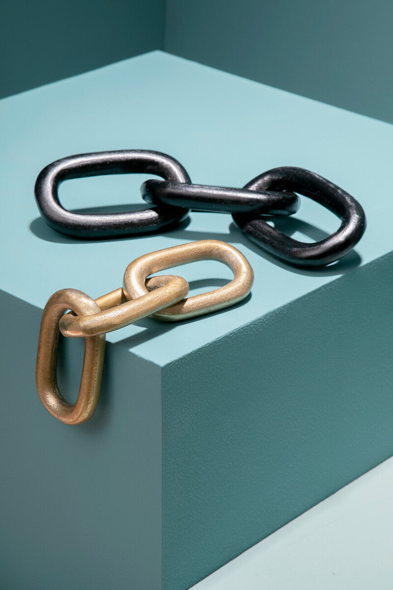 Orsina Prato Large Black Aluminium Chain Sculpture – Modern Decor