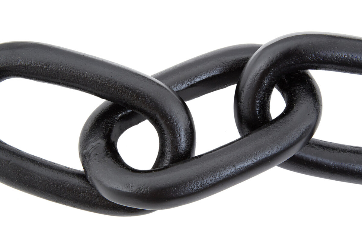 Orsina Prato Large Black Aluminium Chain Sculpture – Modern Decor